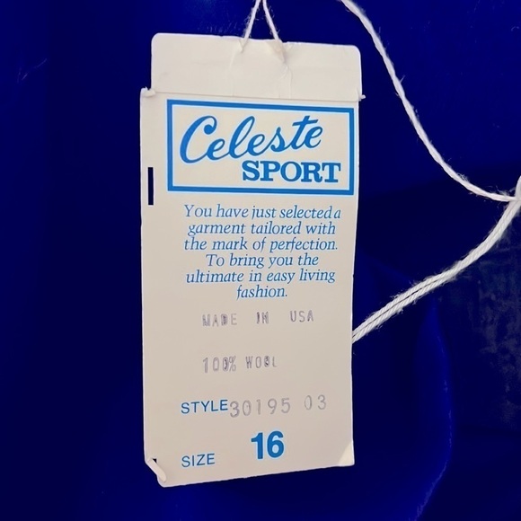 Celeste Sport 100% Pure Wool Vintage Blazer NWT size 16 - Picture 6 of 8